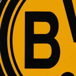 Borussia Dortmund Sticker - Retro Logo -  Ø 8 cm Aufkleber schwarzgelb Sticker BVB 09