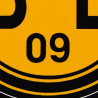 Borussia Dortmund Sticker - Retro Logo -  Ø 8 cm Aufkleber schwarzgelb Sticker BVB 09