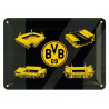 Borussia Dortmund Blechschild - Stadionhistorie - Schild BVB 09