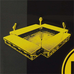 Borussia Dortmund Blechschild - Stadionhistorie - Schild BVB 09