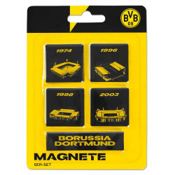Borussia Dortmund Magnet 5er Set - Stadion - Kühlschrankmagnet BVB 09