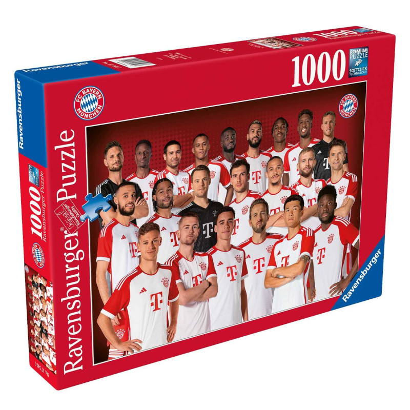 FC Bayern München Puzzle - MANNSCHAFT 2023/24  - 1000 Teile Legespiel FCB