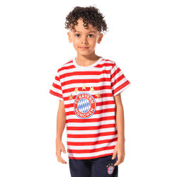 FC Bayern München Kinder T-Shirt Essential rot-weiß gestreift Shirt Kids FCB - Gr. 152 und 164 verfügbar