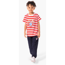 FC Bayern München Kinder T-Shirt Essential rot-weiß gestreift Shirt Kids FCB - Gr. 152 und 164 verfügbar