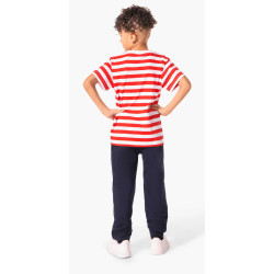 FC Bayern München Kinder T-Shirt Essential rot-weiß gestreift Shirt Kids FCB - Gr. 152 und 164 verfügbar