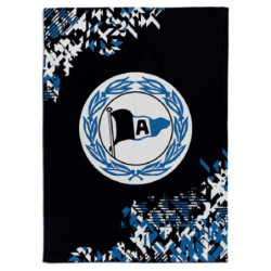 DSC Arminia Bielefeld Fleecedecke - Neo - Kuscheldecke | schwarz-weiß-blau |Decke | Sofadecke