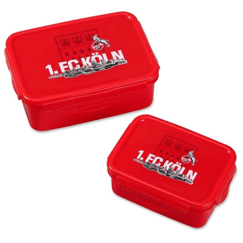 1. FC Köln Brotdose - Skyline - 2er Set Lunchbox | Frühstücksbox | Vorratsdose