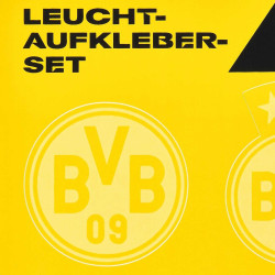 Borussia Dortmund Leuchtsticker-Set 5tlg | Aufkleberkarte | Aufkleber | nachtleuchtend | Sticker BVB 09