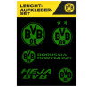Borussia Dortmund Leuchtsticker-Set 5tlg | Aufkleberkarte | Aufkleber | nachtleuchtend | Sticker BVB 09