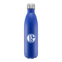 FC Schalke 04 Edelstahl Trinkflasche  - Logo - blau 750 ml | Flasche | Thermosflasche S04