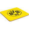 Borussia Dortmund Korkuntersetzer - Gelbe Wand - 4er Set | Logo | Untersetzer | eckig | BVB 09