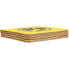 Borussia Dortmund Korkuntersetzer - Gelbe Wand - 4er Set | Logo | Untersetzer | eckig | BVB 09