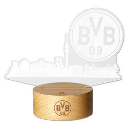 Borussia Dortmund LED Leuchte mit Skyline | Nachtlicht | Lampe BVB 09