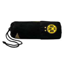 Borussia Dortmund Sport Handtuch Mikrofaser schwarz Duschtuch mit Netzbeutel BVB 09