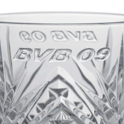 Borussia Dortmund Glas 2er Set in Kristallglas-Optik | Gin-Glas | Cocktail | Tumbler | BVB 09