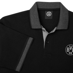 Borussia Dortmund Poloshirt schwarz mit grauem Emblem | Polo Shirt | BVB 09 | Gr. S bis XXL