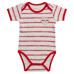 RB Leipzig Baby Body mit Streifen Kurzarm Bodie RBL