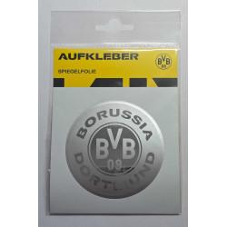 Borussia Dortmund Sticker - Spiegelfolie -  Ø 8 cm Aufkleber Logo BVB 09