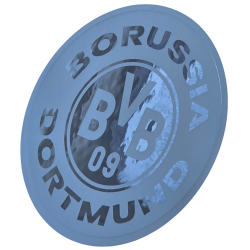 Borussia Dortmund Sticker - Spiegelfolie -  Ø 8 cm Aufkleber Logo BVB 09
