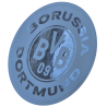 Borussia Dortmund Sticker - Spiegelfolie -  Ø 8 cm Aufkleber Logo BVB 09