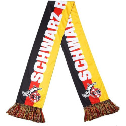1. FC Köln Schal - SCHWARZ ROT KÖLSCH - Printschal | Fanschal in Seidenoptik
