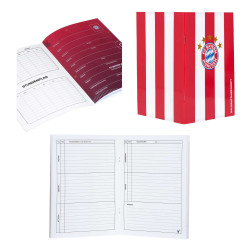 FC Bayern München Schul-Set 2-teilig: Faulenzermäppchen schwarz + Hausaufgabenheft Stripes FCB