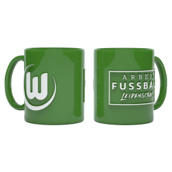 VfL Wolfsburg Tasse Relief - Arbeit Fußball Leidenschaft - grün AFL Kaffeetasse