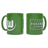 VfL Wolfsburg Tasse Relief - Arbeit Fußball Leidenschaft - grün AFL Kaffeetasse