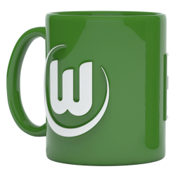 VfL Wolfsburg Tasse Relief - Arbeit Fußball Leidenschaft - grün AFL Kaffeetasse