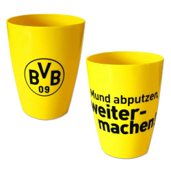 Borussia Dortmund Zahnpflege Set - Mund abputzen! -  Zahnbürste + Zahnputzbecher BVB 09