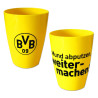 Borussia Dortmund Zahnpflege Set - Mund abputzen! -  Zahnbürste + Zahnputzbecher BVB 09