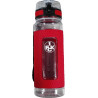 1. FC Kaiserslautern Tritan Trinkflasche transparent-rot mit Silikon-Manschette 0,5 l Flasche FCK