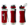 1. FC Kaiserslautern Tritan Trinkflasche transparent-rot mit Silikon-Manschette 0,5 l Flasche FCK