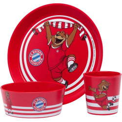 FC Bayern München Berni Kindergeschirr 3-teilig Kleiner Teller + Schale + Becher FCB