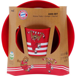 FC Bayern München Berni Kindergeschirr 3-teilig Kleiner Teller + Schale + Becher FCB