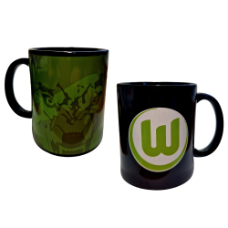 VfL Wolfsburg Zaubertasse - Wölfe - Tasse Kaffeetasse Magic Mug