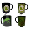 VfL Wolfsburg Zaubertasse - Wölfe - Tasse Kaffeetasse Magic Mug