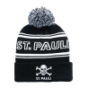FC St. Pauli Bommelmütze  - Totenkopf St. Pauli - schwarz/weiß Mütze Strickmütze Wintermütze
