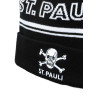 FC St. Pauli Bommelmütze  - Totenkopf St. Pauli - schwarz/weiß Mütze Strickmütze Wintermütze