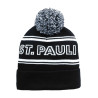 FC St. Pauli Bommelmütze  - Totenkopf St. Pauli - schwarz/weiß Mütze Strickmütze Wintermütze