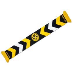 Borussia Dortmund Schal - Chevron - schwarz|gelb|weiß Strickschal Fanschal BVB 09