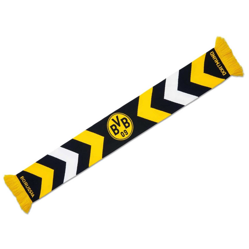Borussia Dortmund Schal - Chevron - schwarz|gelb|weiß Strickschal Fanschal BVB 09