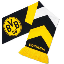 Borussia Dortmund Schal - Chevron - schwarz|gelb|weiß Strickschal Fanschal BVB 09