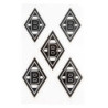Borussia Mönchengladbach Leuchtsticker-Set - Raute - 5tlg Aufkleberkarte nachtleuchtend Aufkleber Sticker BMG