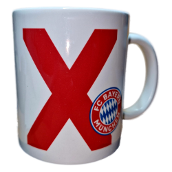 FC Bayern München Buchstaben Tasse - X - Kaffeetasse Logo FCB