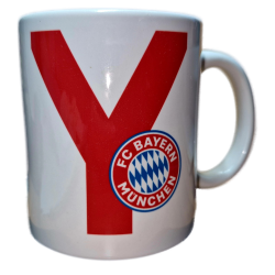 FC Bayern München Buchstaben Tasse - Y - Kaffeetasse Logo FCB