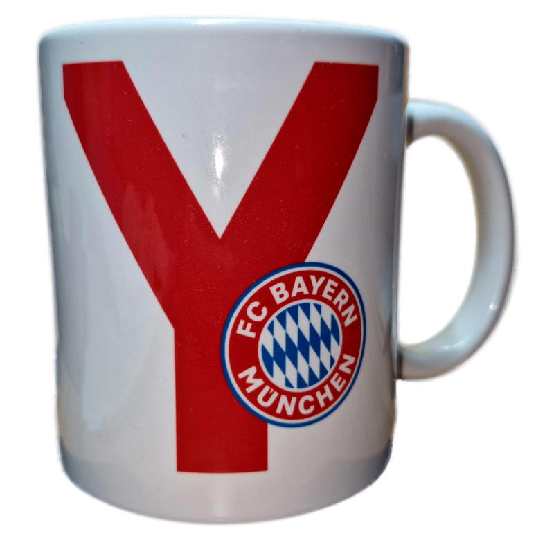 FC Bayern München Buchstaben Tasse - Y - Kaffeetasse Logo FCB