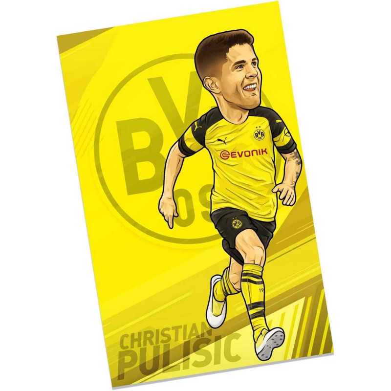 Borussia Dortmund Poster - Chistian Pulisic - Comic-Style 61 x 91.5 cm BVB 09