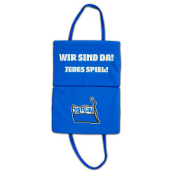 Hertha BSC Berlin Klappsitzkissen  - Wir sind da! - blau | Sitzkissen | Kissen | Stadionkissen | HBSCB