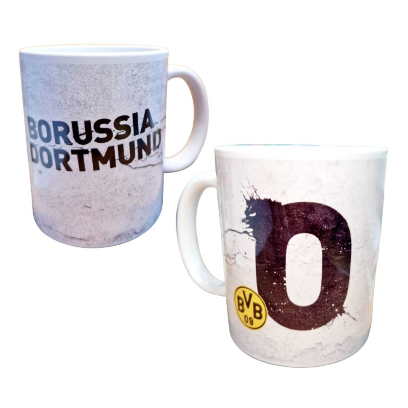 Borussia Dortmund Buchstaben Tasse - O - Kaffeetasse Logo BVB 09